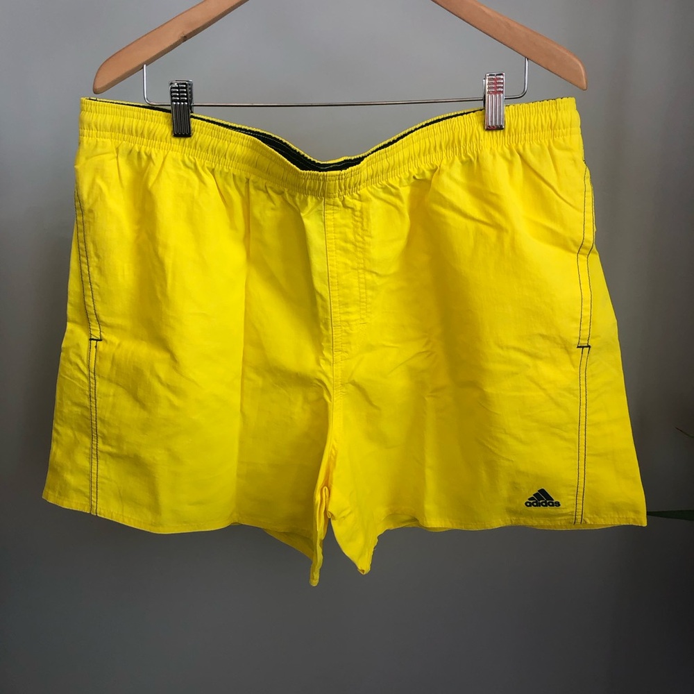 adidas Neon Yellow Athletic Swim Shorts